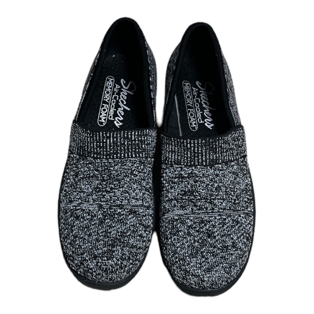 Sketchers Slip On Shoe 158410 Black and White 7